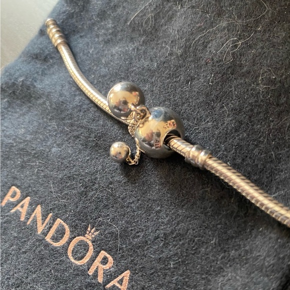Pandora silver string of beads dangle charm - Picture 2 of 2
